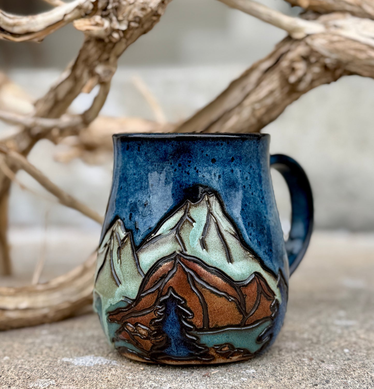 Moonlight, Midnight, Mountains Mug 3