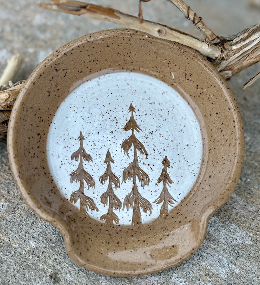 Four Trees Spoonrest - Buff, Narrow