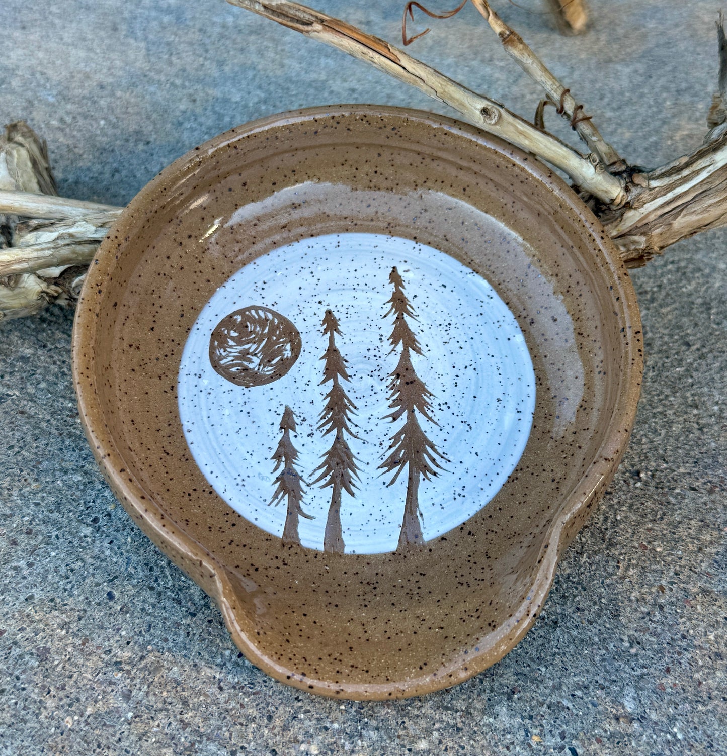Three Trees, Full Moon Spoonrest - Natural 1
