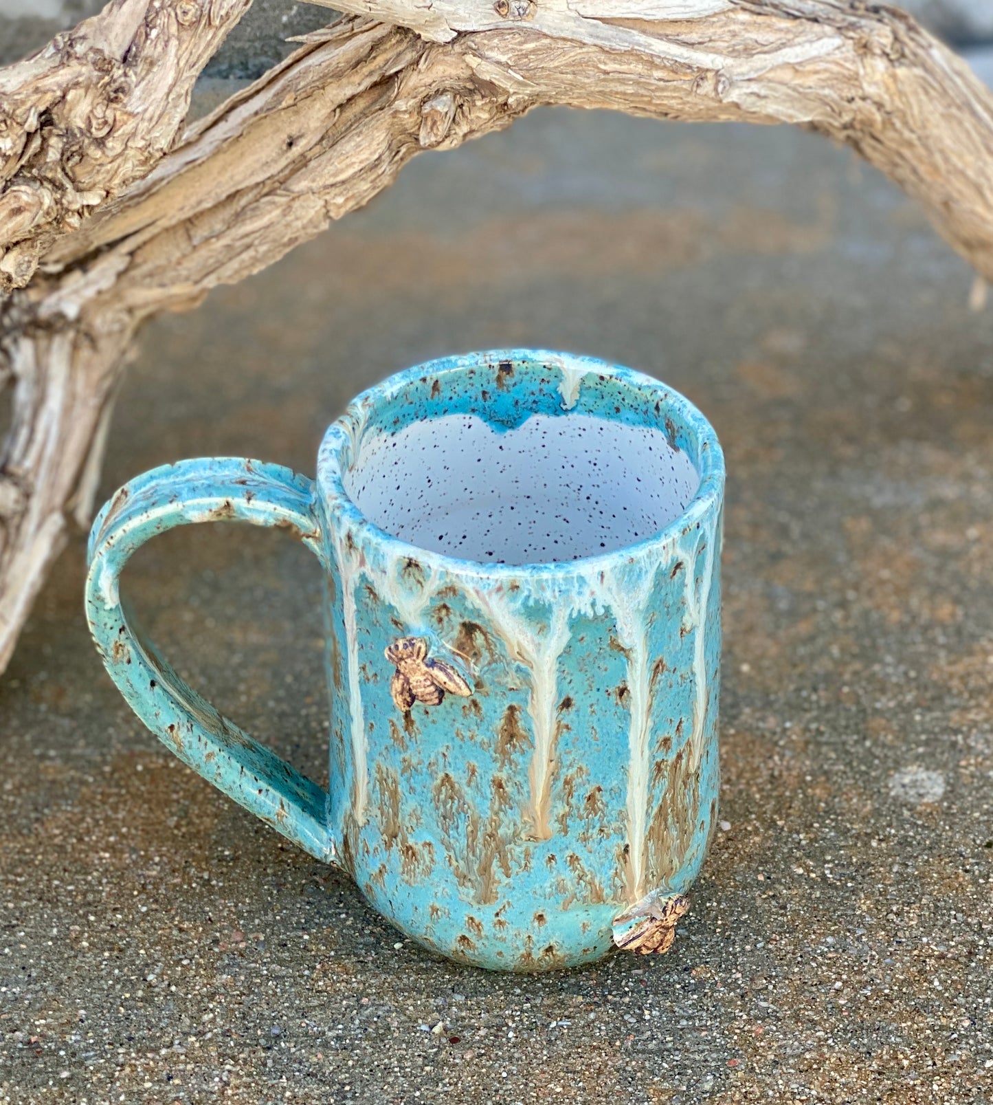 Bees in the Blue Mug 1