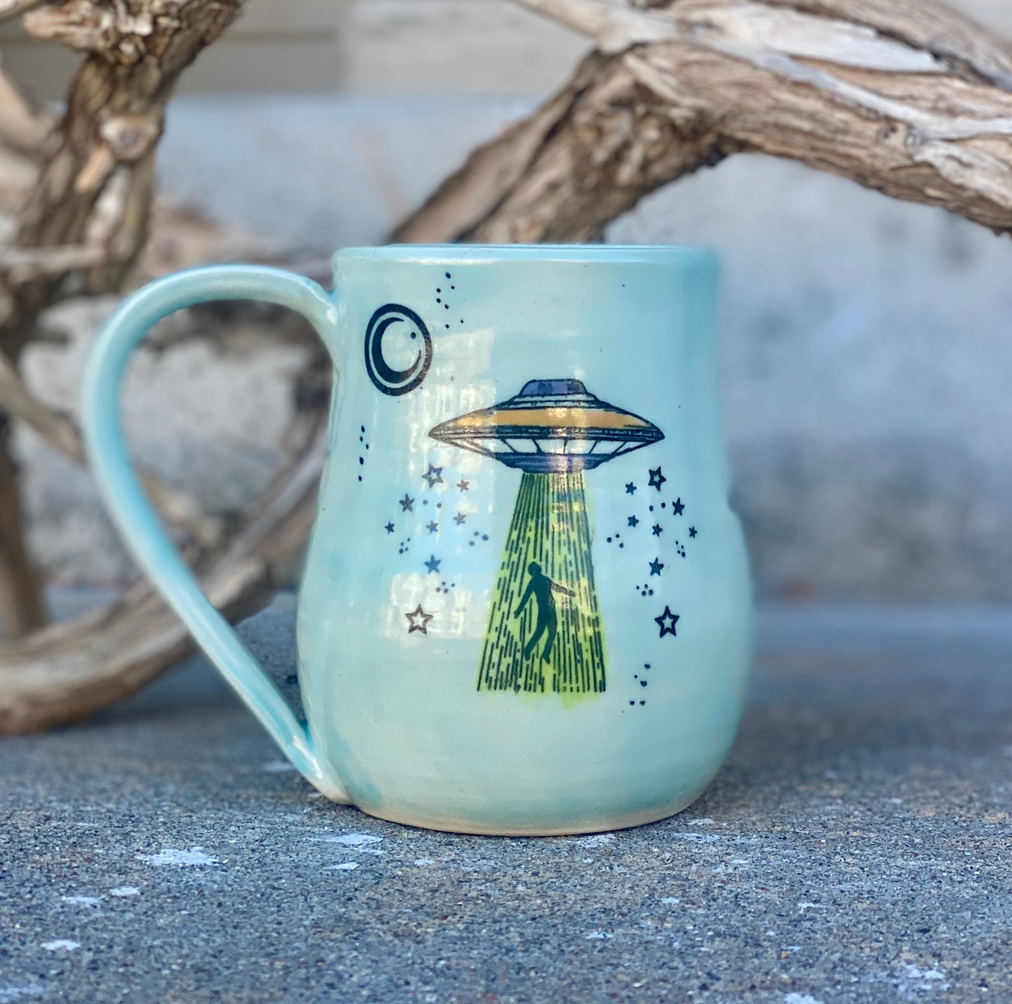 Alien Vacation Mug - Aqua/White