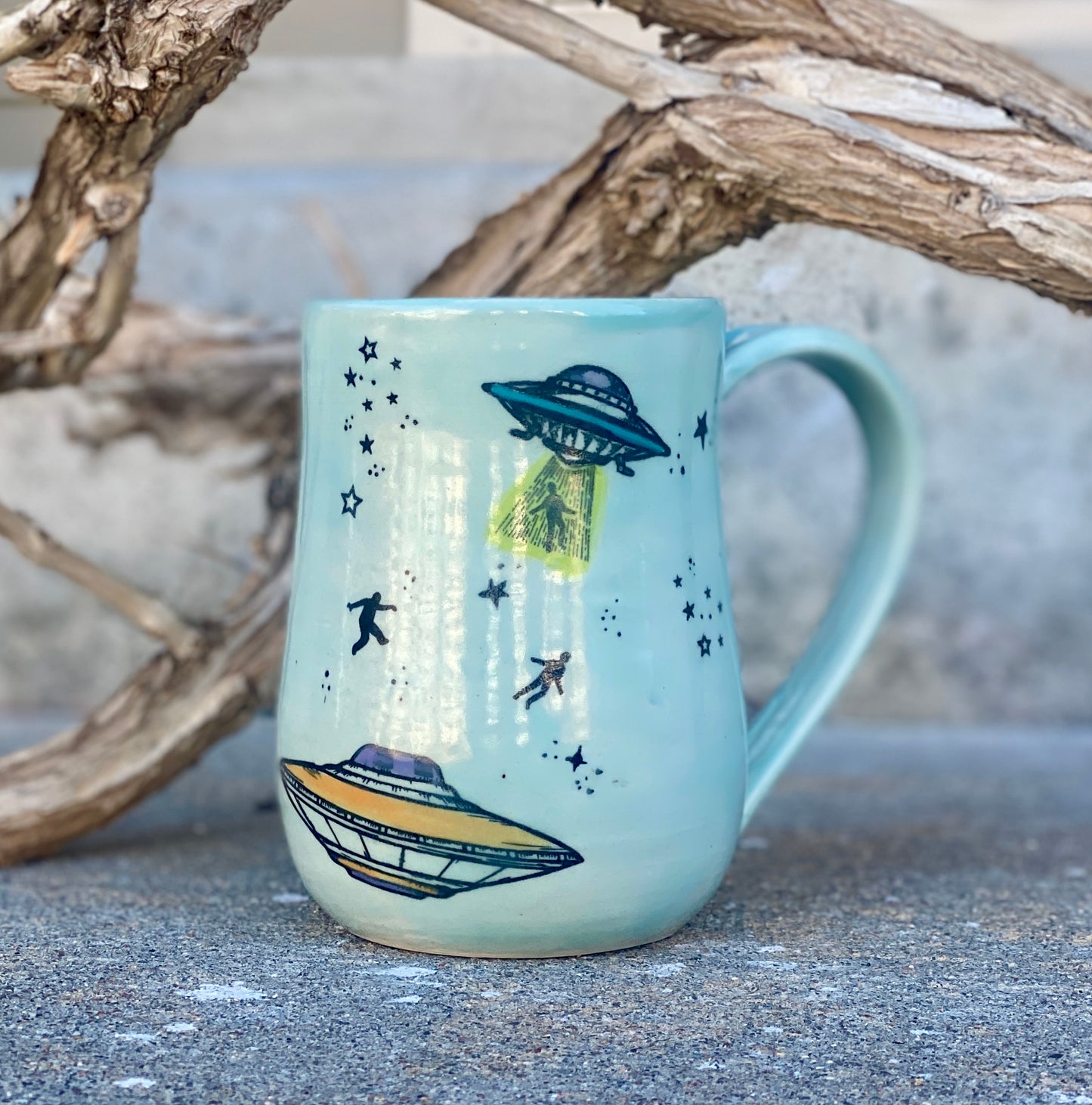 Alien Vacation Mug - Aqua/Green