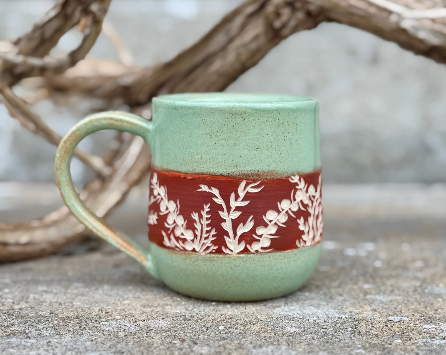 Branches in the Mint Mug - Cinnamon 1
