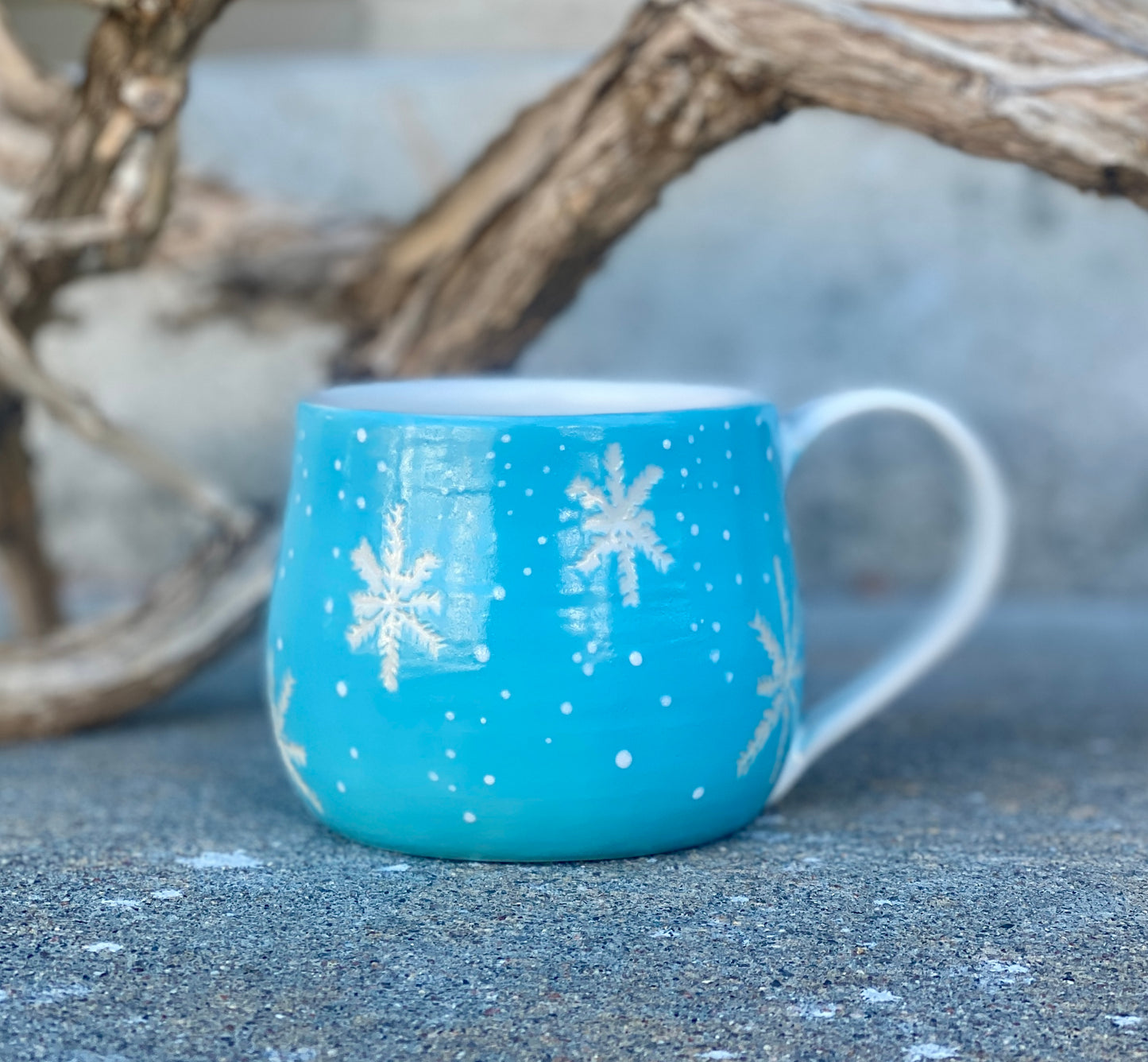 Winter Sky Snowflakes Mug