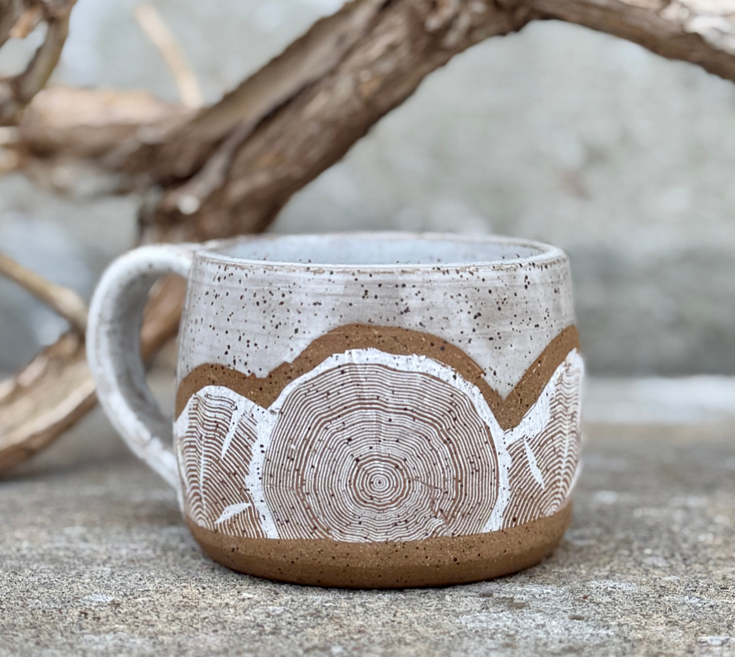 White Woodgrain Mug