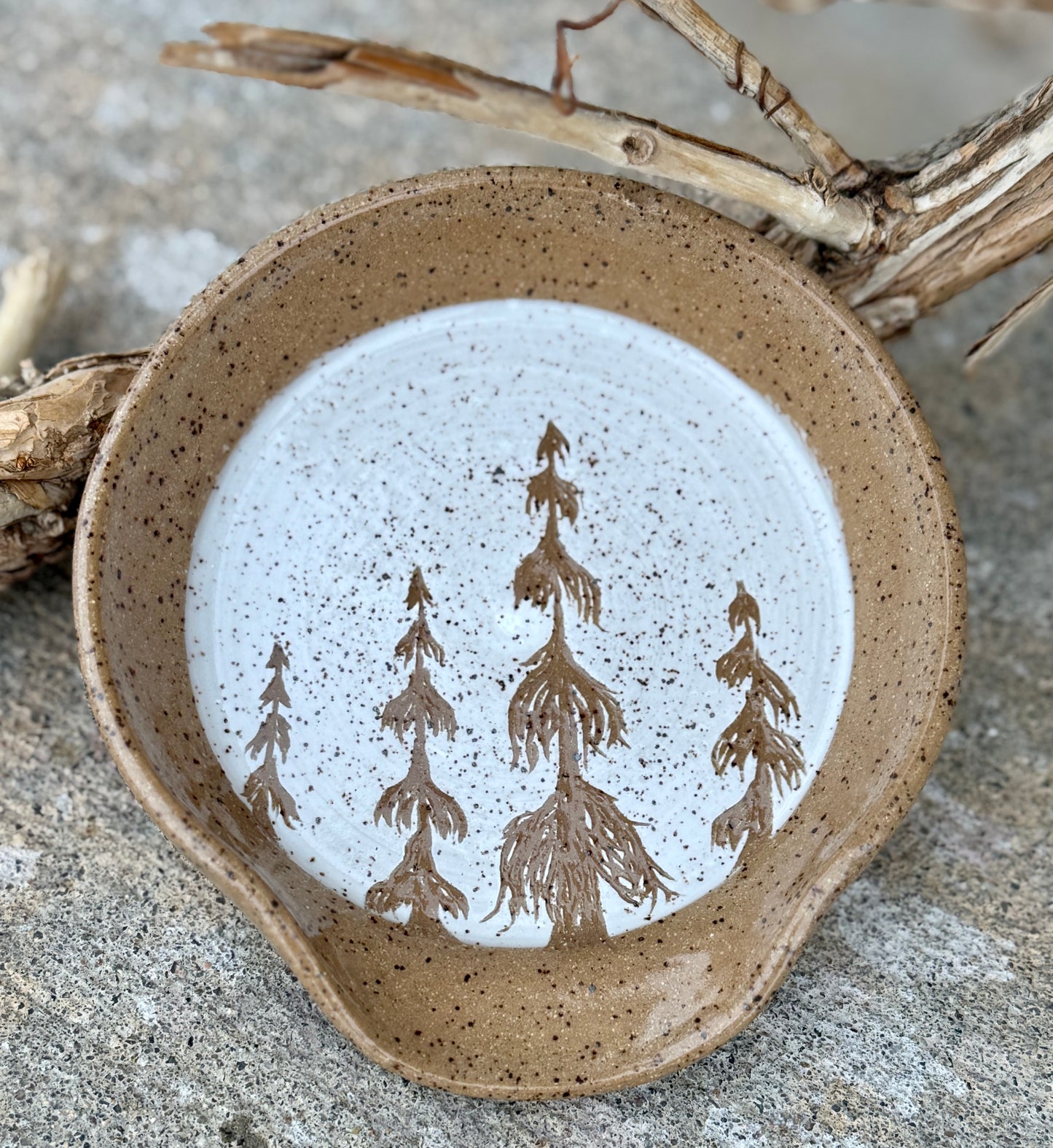 Four Trees Spoonrest - Buff, Wide (Copy)