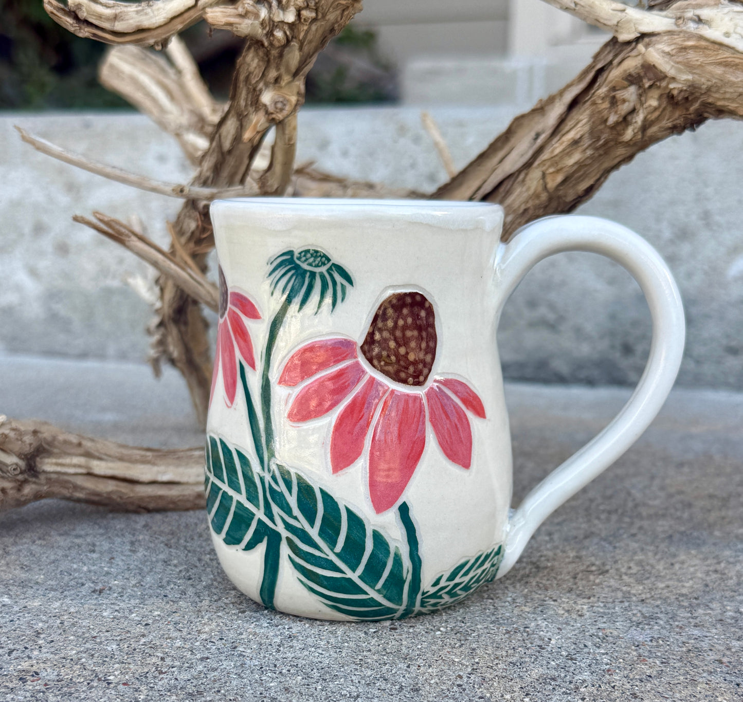 Pink Echinacea Mug