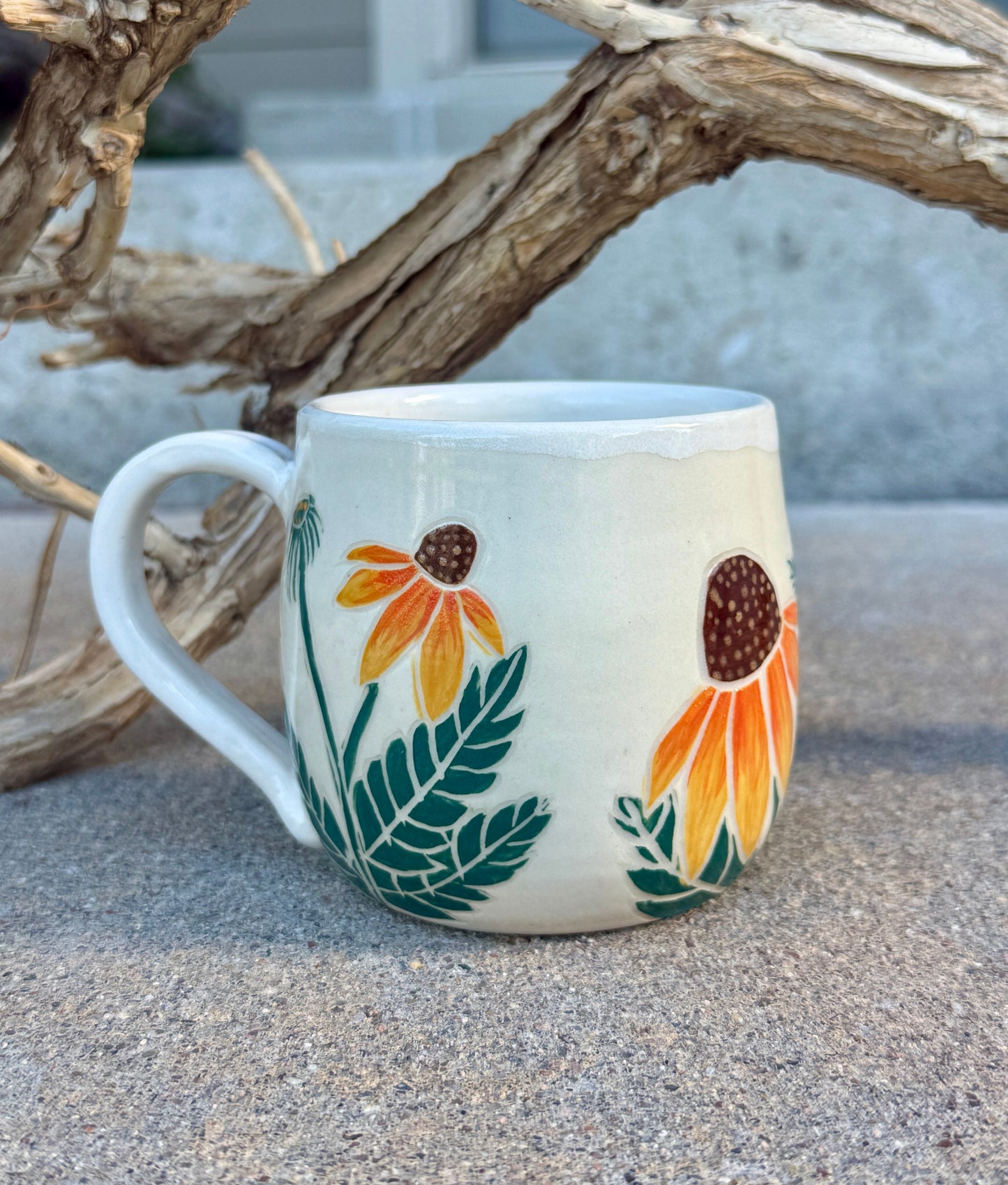 Orange Echinacea Mug