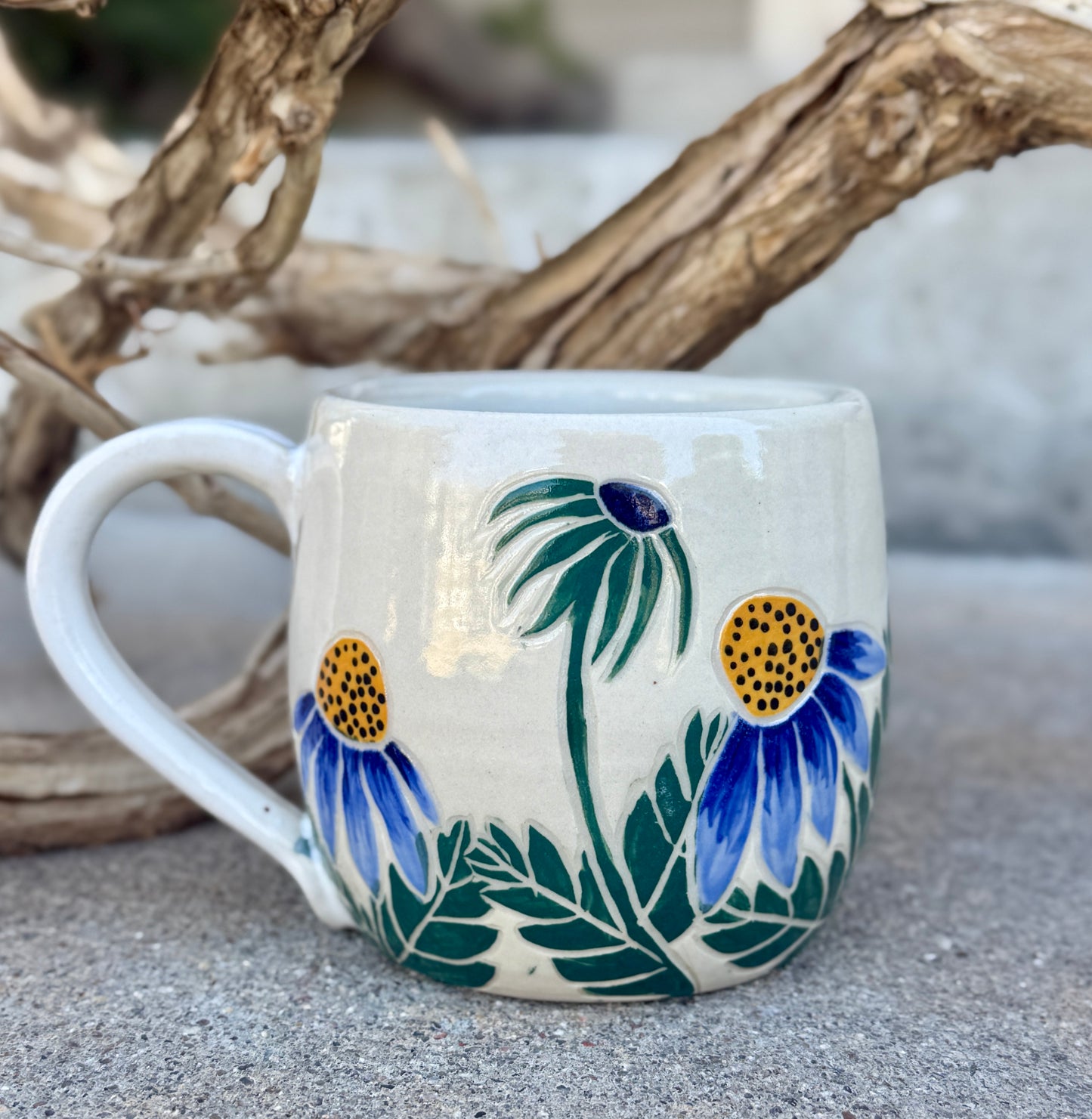 Blue Echinacea Mug