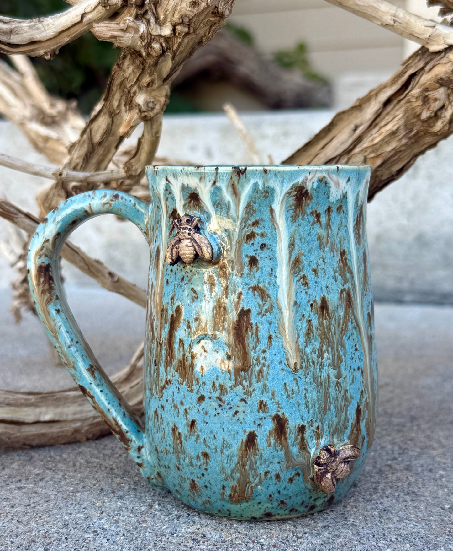 Bees in the Blue Mug 2
