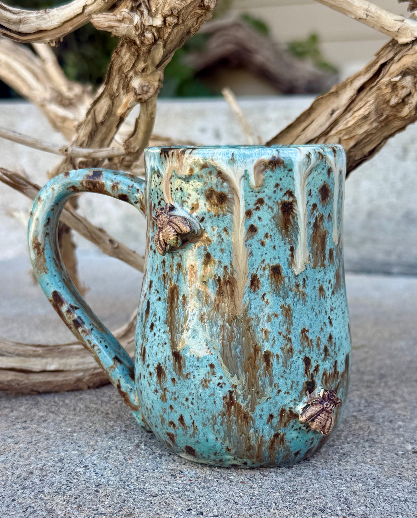Bees in the Blue Mug 3